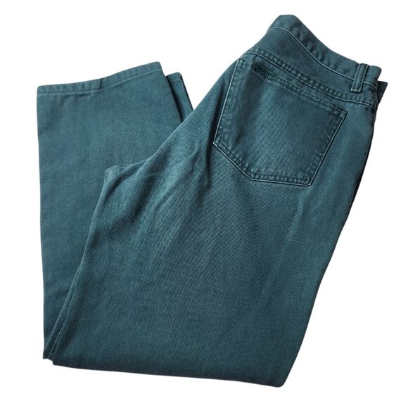 Sasson Jeans Green Size 36/30 High-Waist Straight Mom Jeans Vintage 80s 90s - Picture 4 of 11